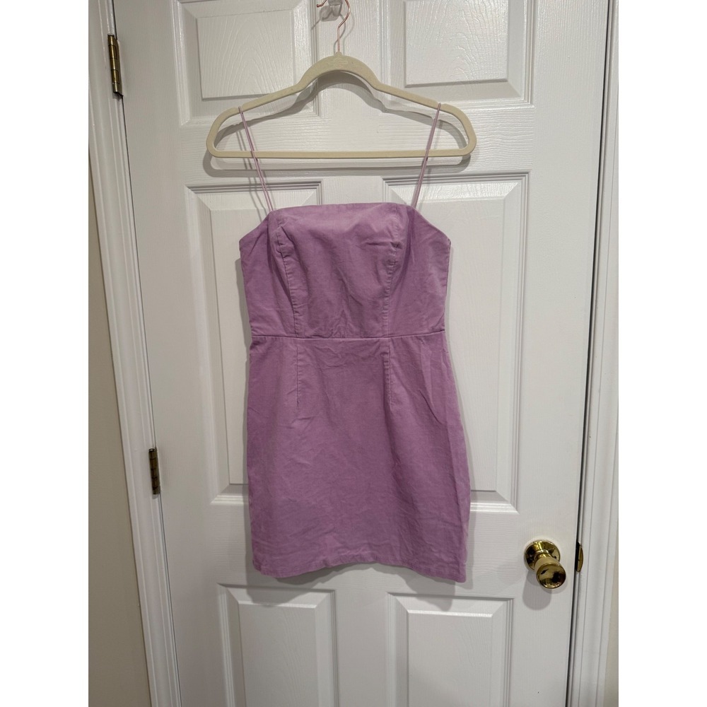 Urban Outfitters Corduroy Mini Dress Purple Spaghetti Strap Size 6